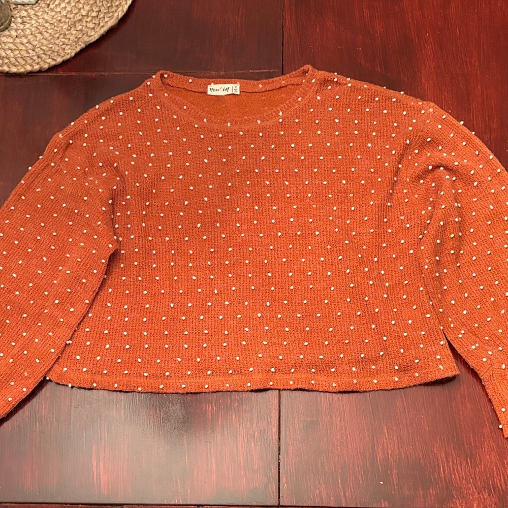 Orange Polka Dot Sweater